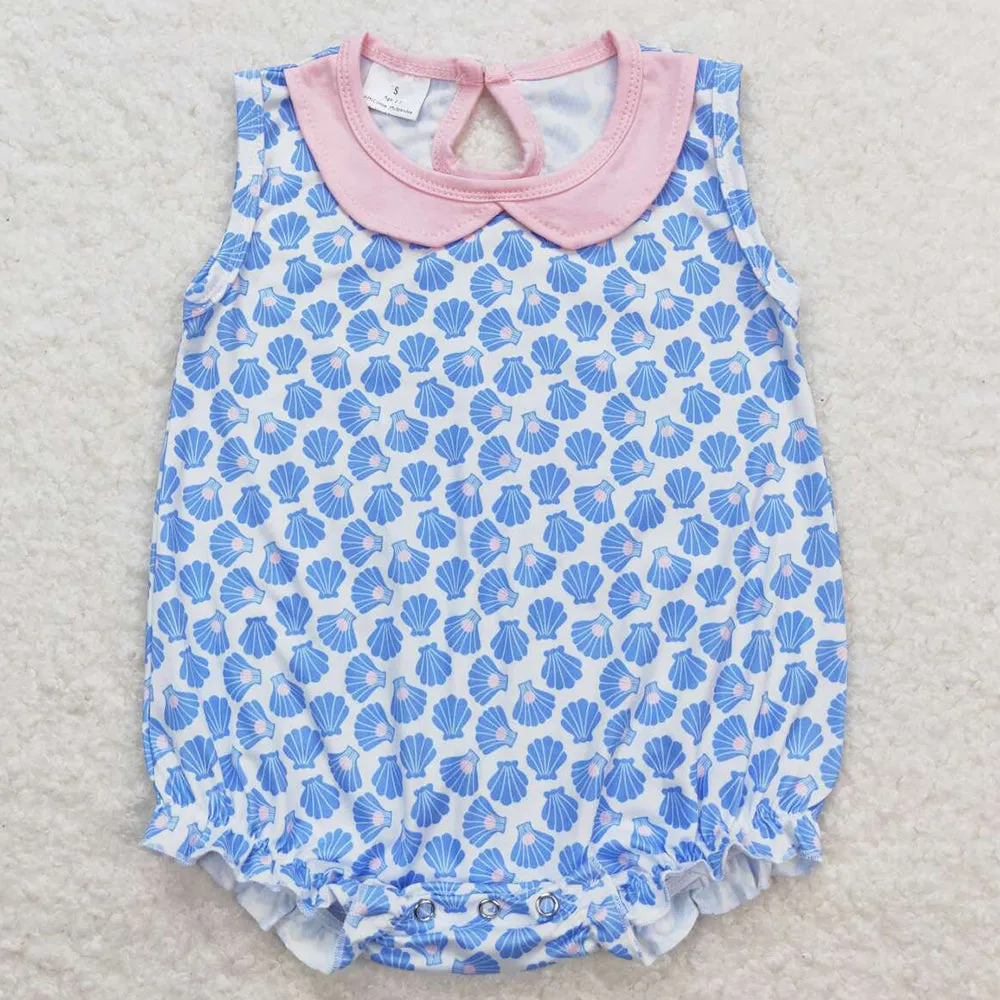 Baby Girls Rompers Summer Sea Shell Sleeveless Rompers SR1003