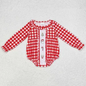 Baby Infant Girls Rompers Christmas Santa Claus Tree Long Sleeve Rompers LR1302