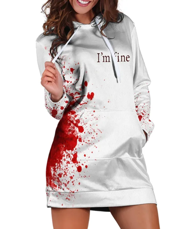 Blood drop gorgeous Halloween Sweatshirt Dress | Halloween Outfit | Cereal Killer Costume