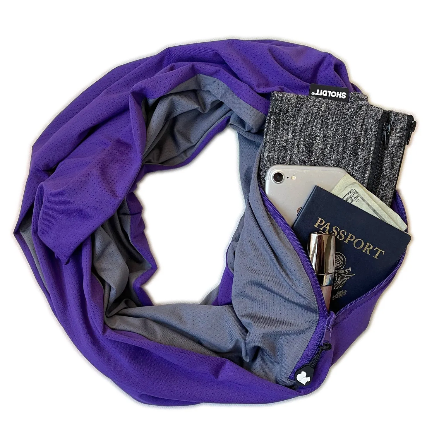 Convertible Infinity Scarf with Pocket™ | Ice Silk Purple Twist