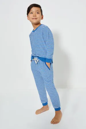 Cove Blue Stripe French Terry Sweatpants