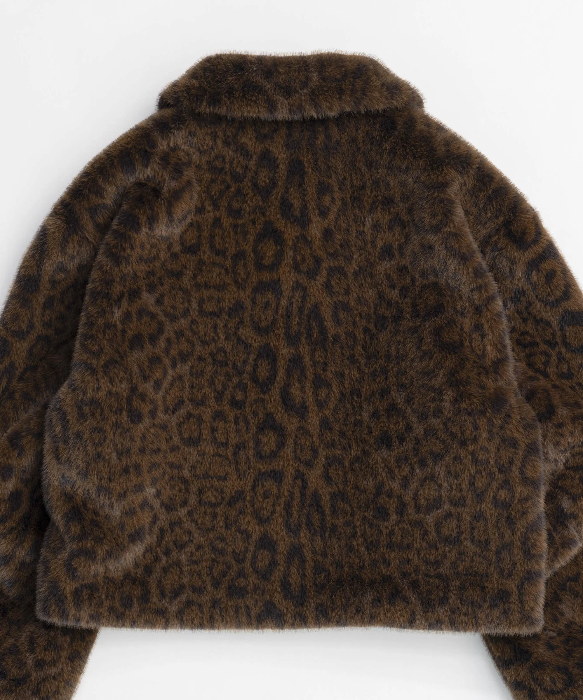 Faux Fur Leopard Coat