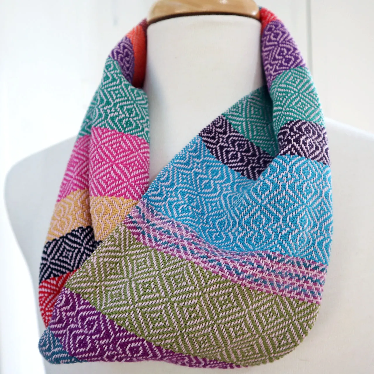 Handwoven Infinity Scarf - Cravat - Fruit Tingles Allsorts