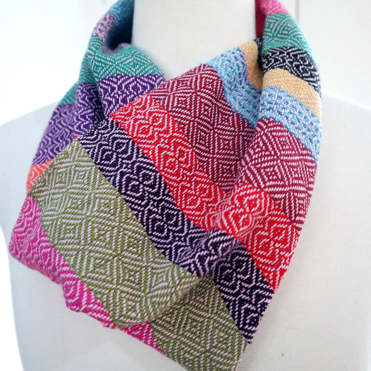 Handwoven Infinity Scarf - Cravat - Fruit Tingles Allsorts