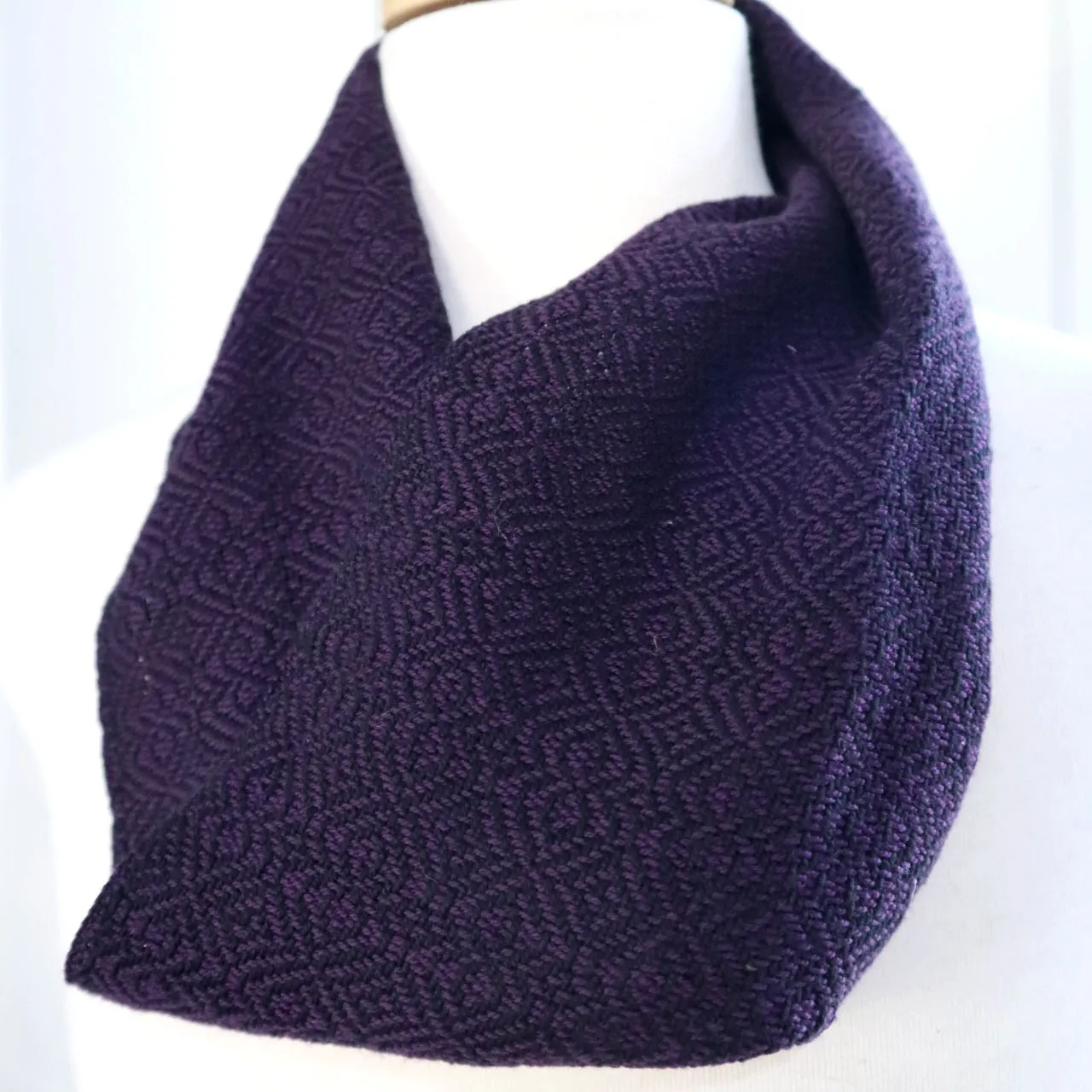 Handwoven Infinity Scarf - Cravat - Plum Baroque