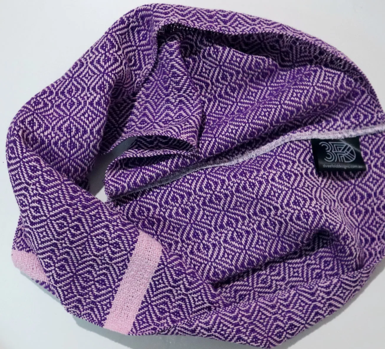 Handwoven Infinity Scarf - Cravat - Purple Fruit Tingles