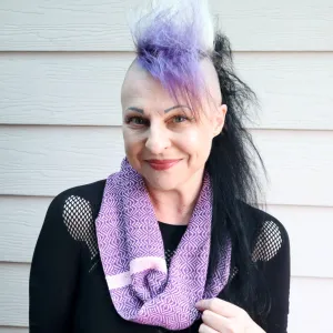 Handwoven Infinity Scarf - Cravat - Purple Fruit Tingles