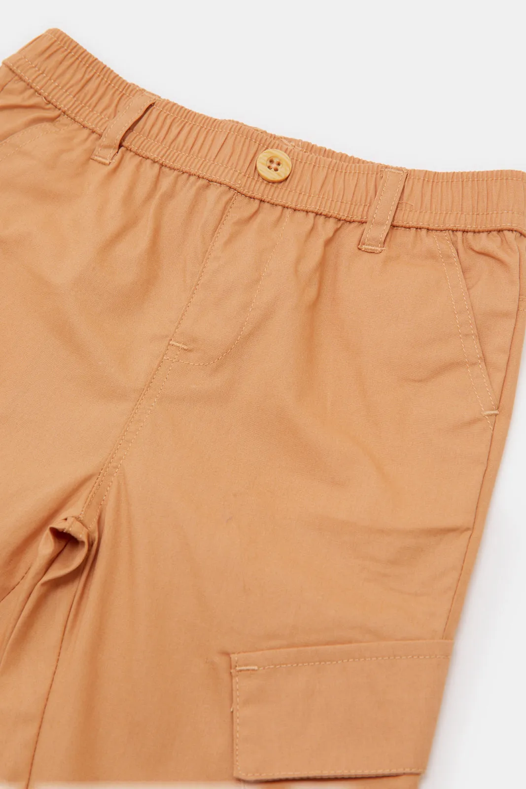 Infant Boys Rust Cargo Pull On Pants