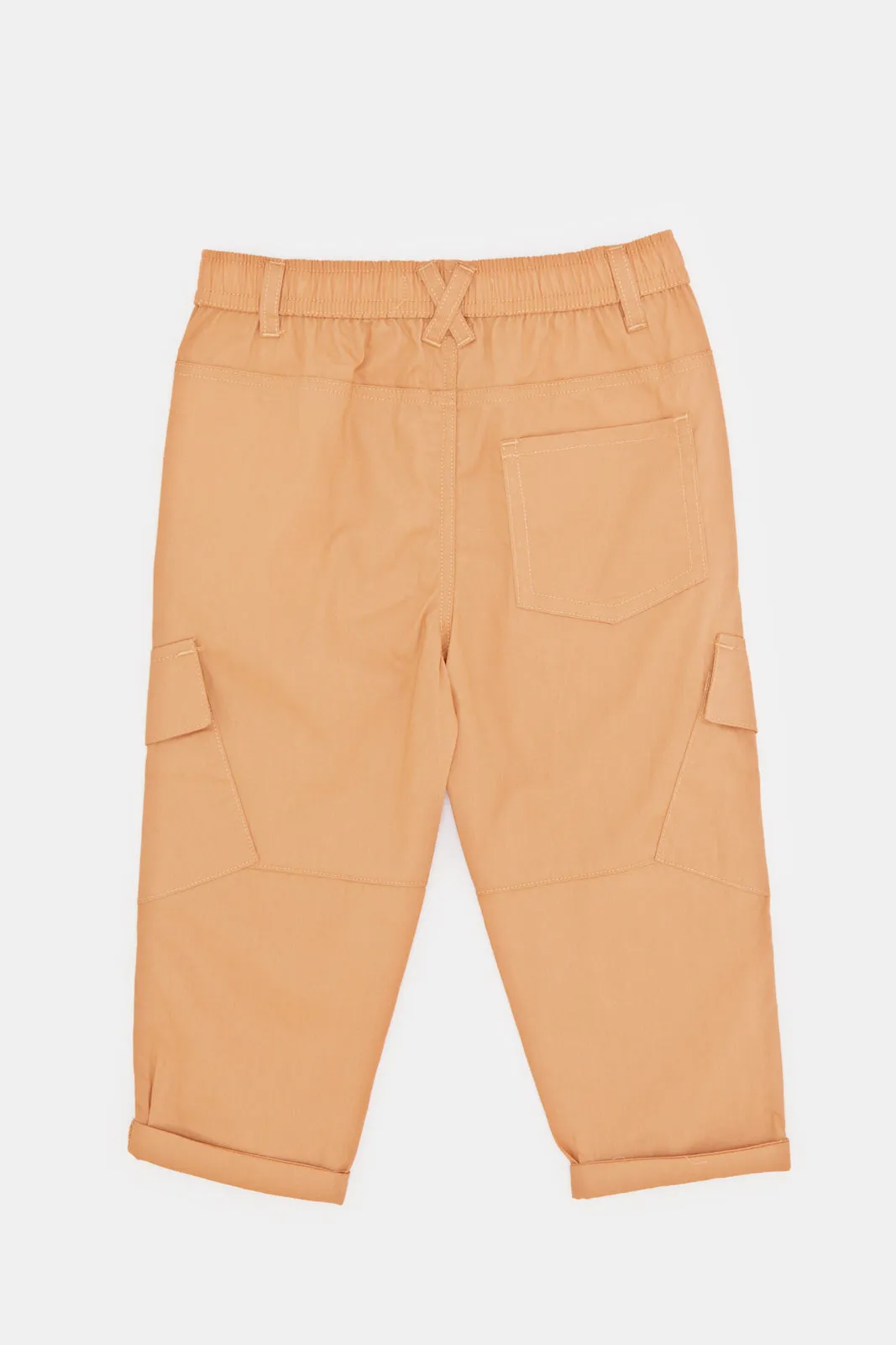 Infant Boys Rust Cargo Pull On Pants