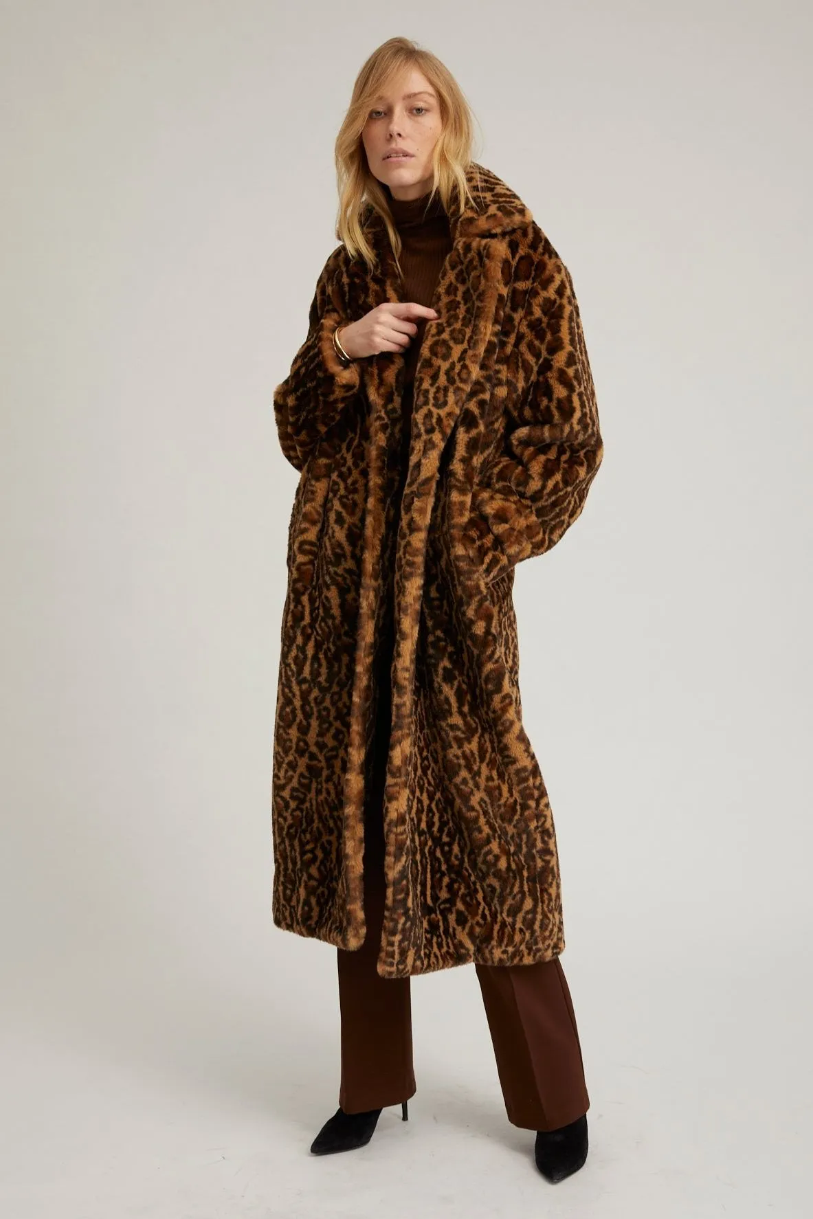 Leopard Faux Fur Coat