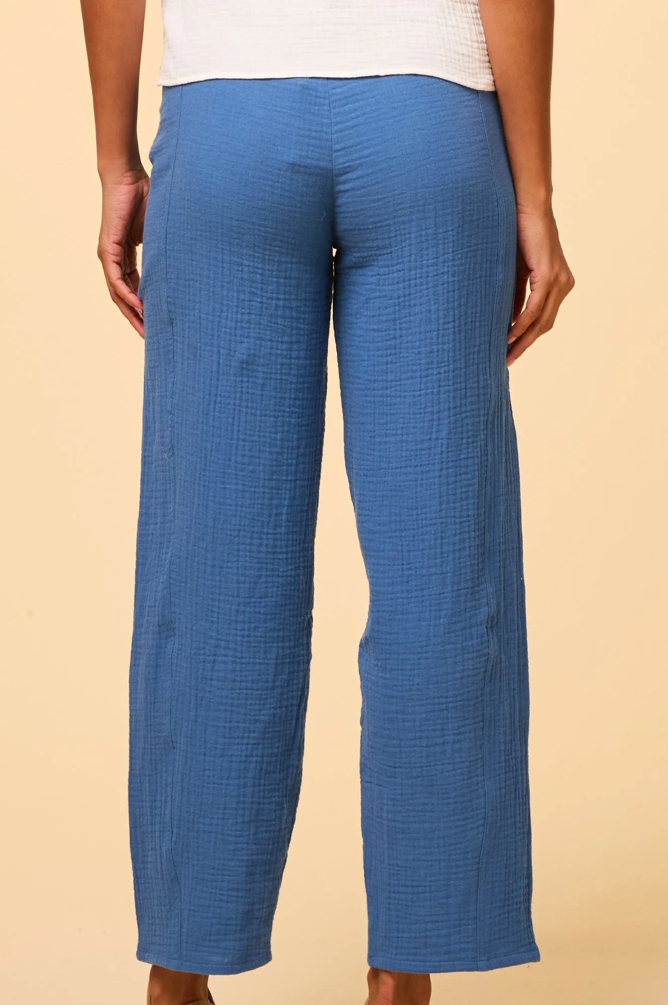 Libby Cheesecloth Trousers | Marina Blue