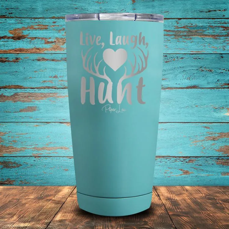 Live Laugh Hunt Coated Drinkware