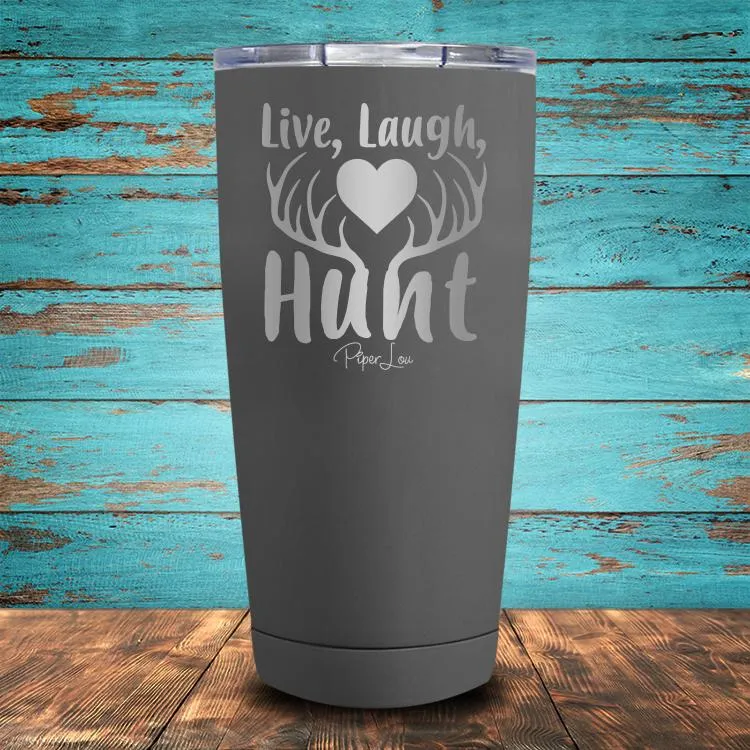 Live Laugh Hunt Coated Drinkware