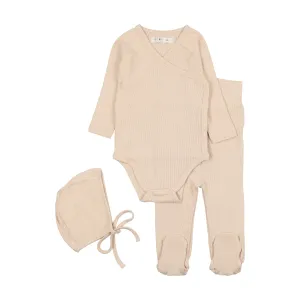 Mauve 3 Pc Baby Outfit