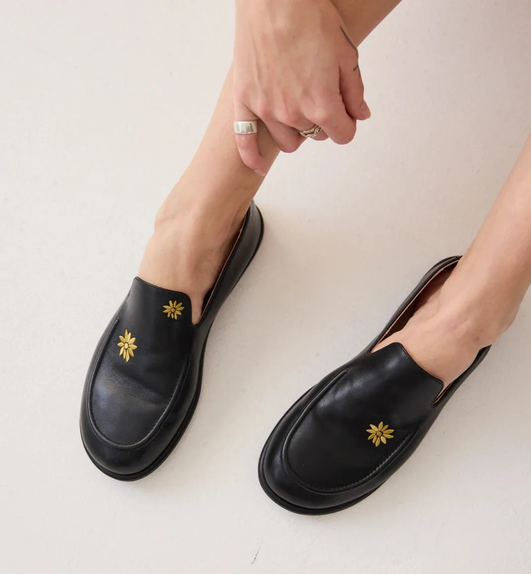 Meriem Hotel Leather Loafer | Black