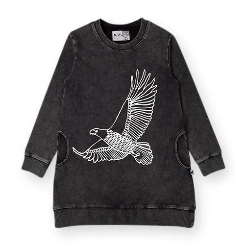 Minti Soaring Eagle Sweater Dress - Black Wash