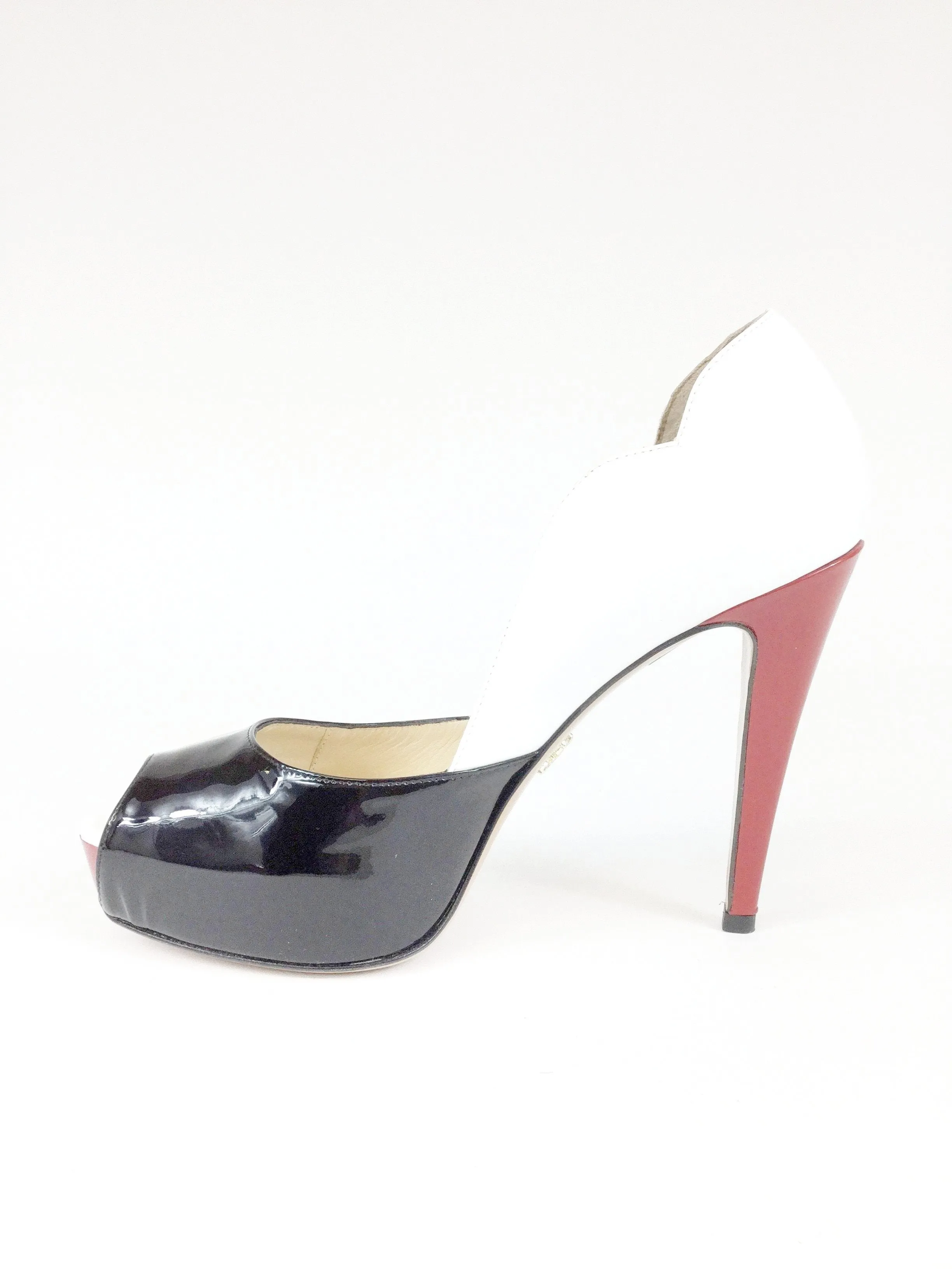 Open Toe Platform Heels Black