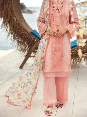 Pink Dyed Lawn 3 Piece Stitched - ALP-3PS-1726