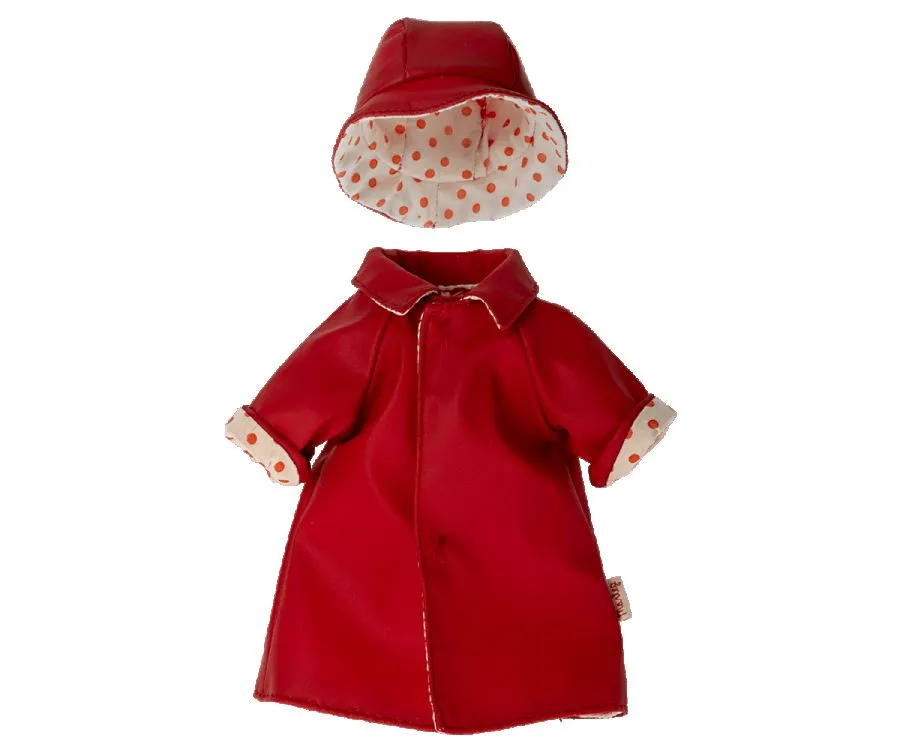 Rain coat w. hat - Teddy mum