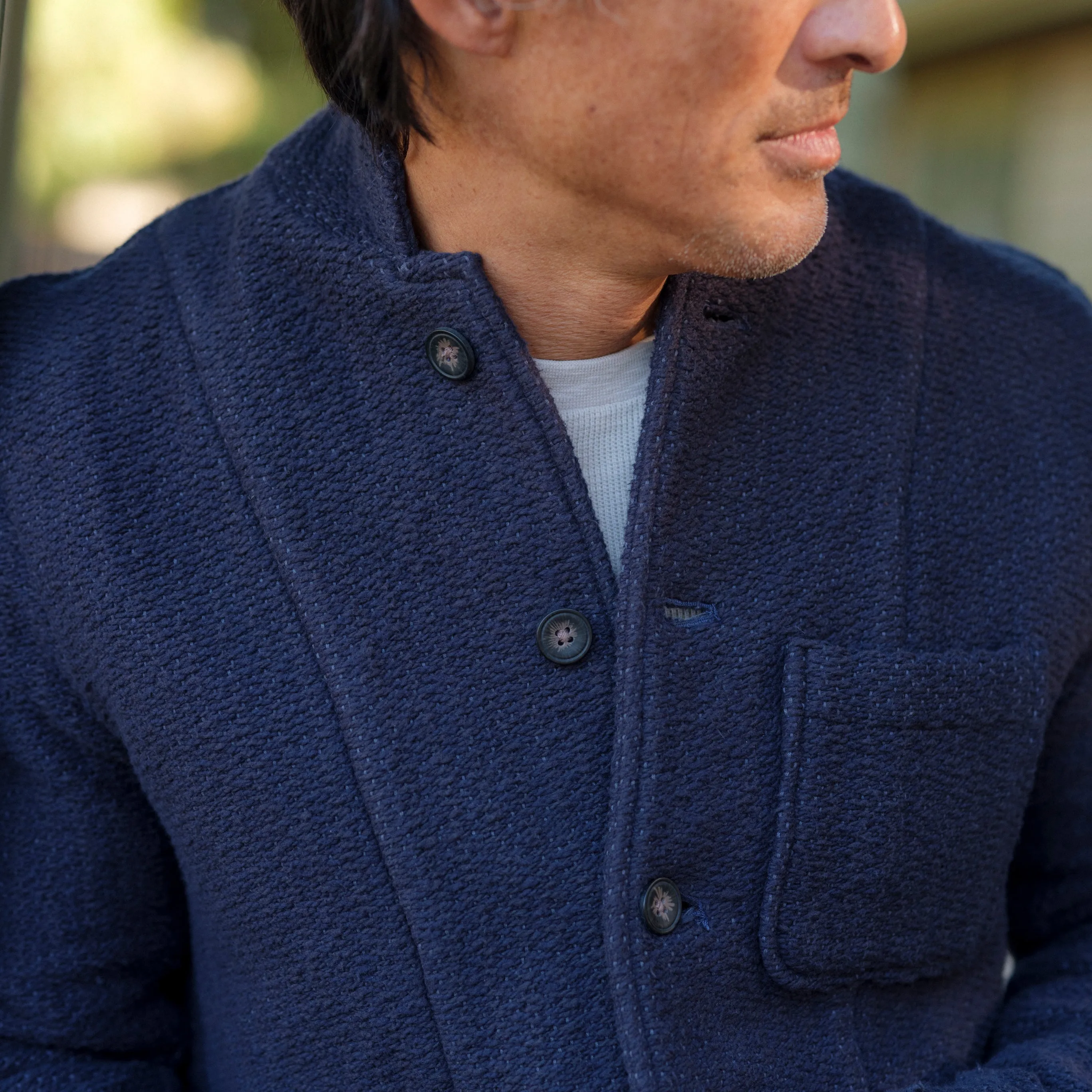 Rope Weave Artisanal Jacket - Navy