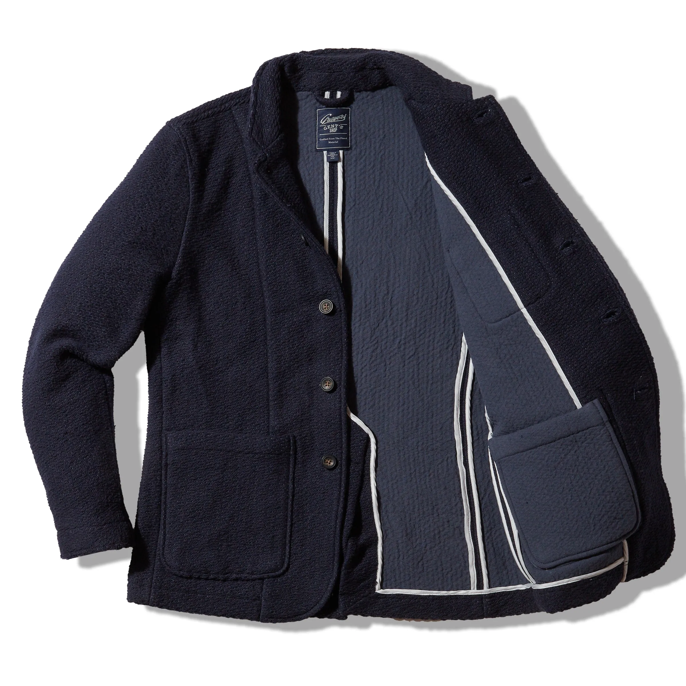 Rope Weave Artisanal Jacket - Navy