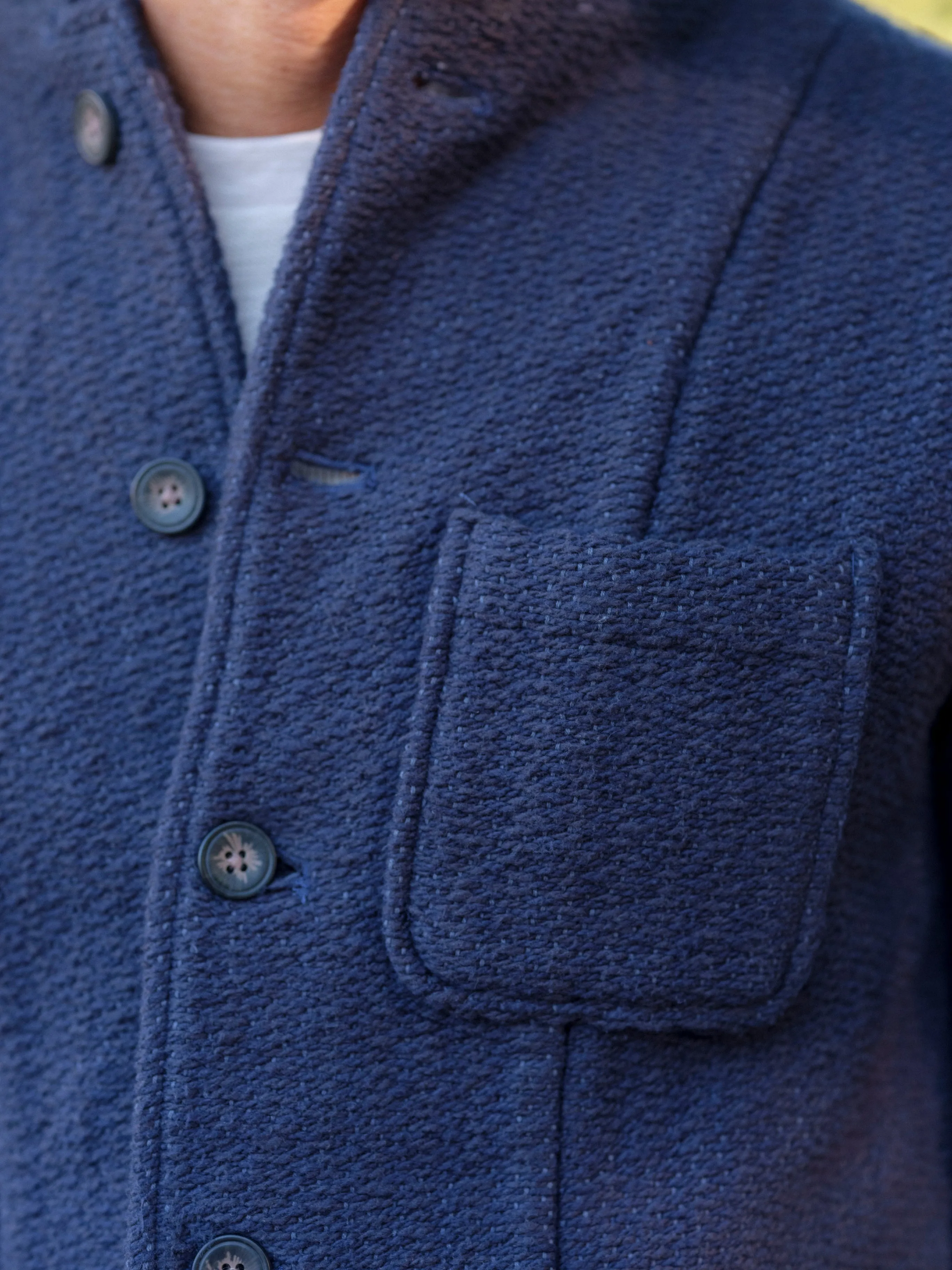 Rope Weave Artisanal Jacket - Navy