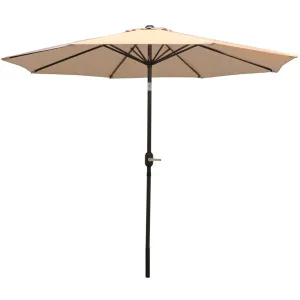 Sunnydaze Aluminum 9' Patio Umbrella with Tilt and Crank