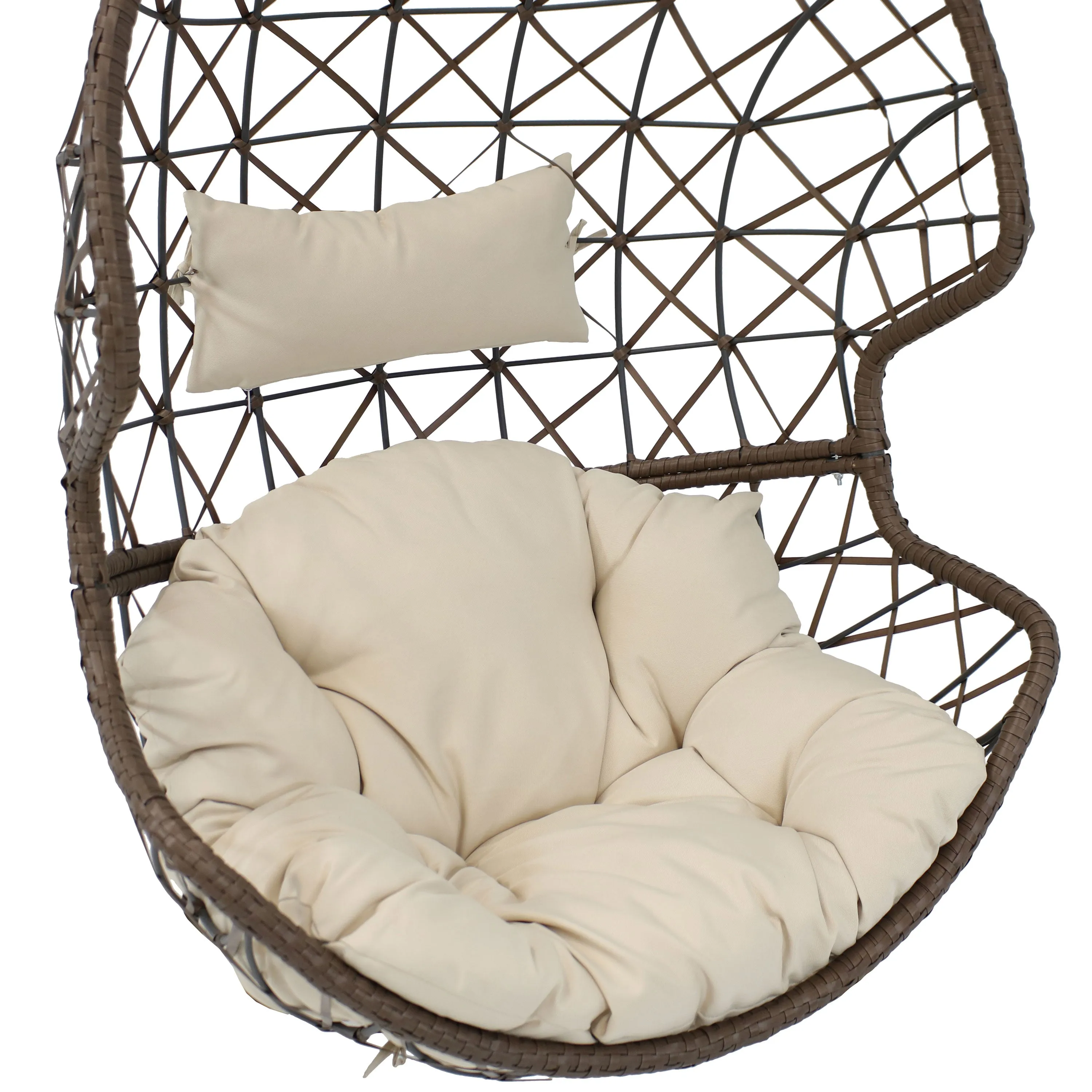 Sunnydaze Danielle Outdoor Hanging Egg Chair with Cushion