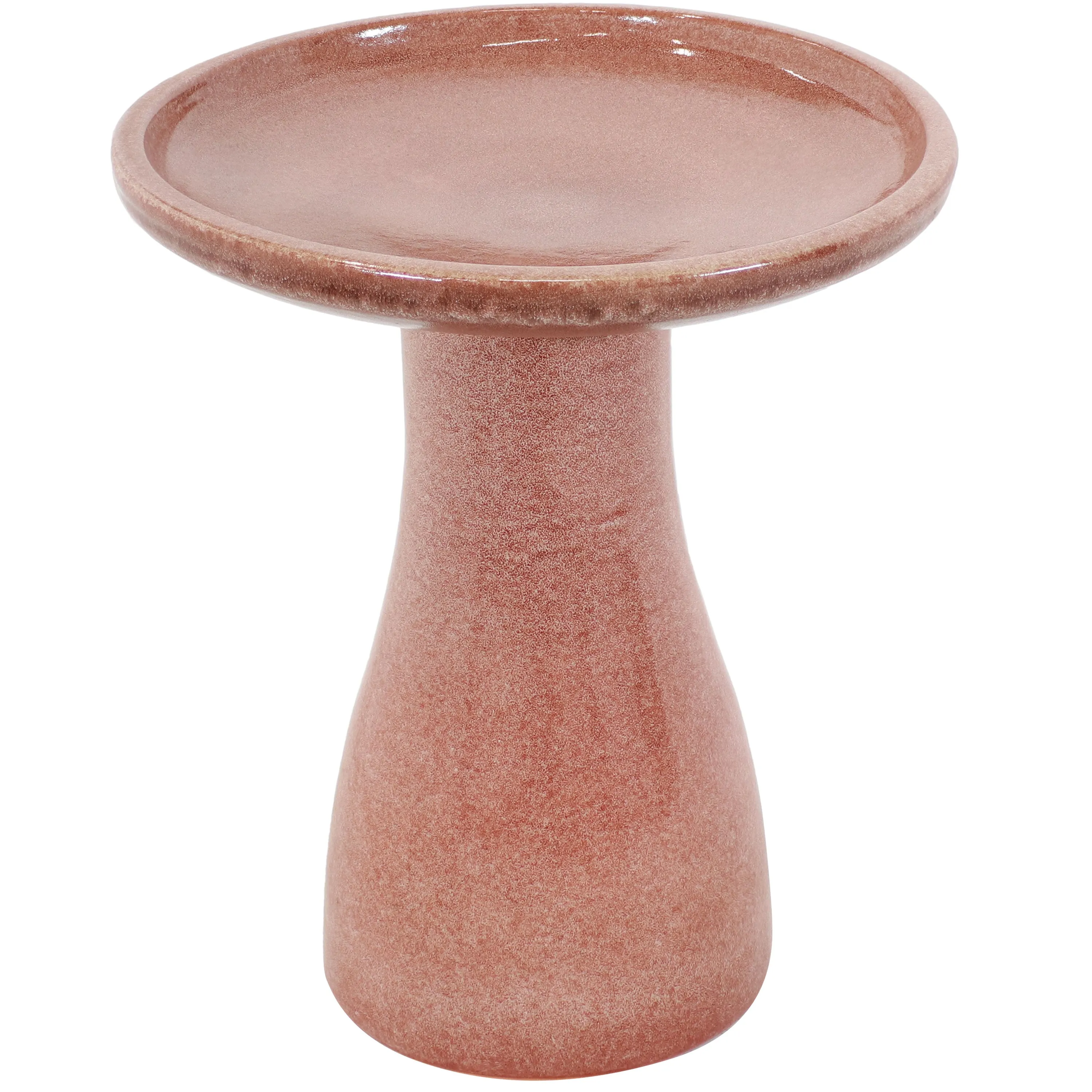 Sunnydaze Glazed Ceramic Outdoor Bird Bath - 18"