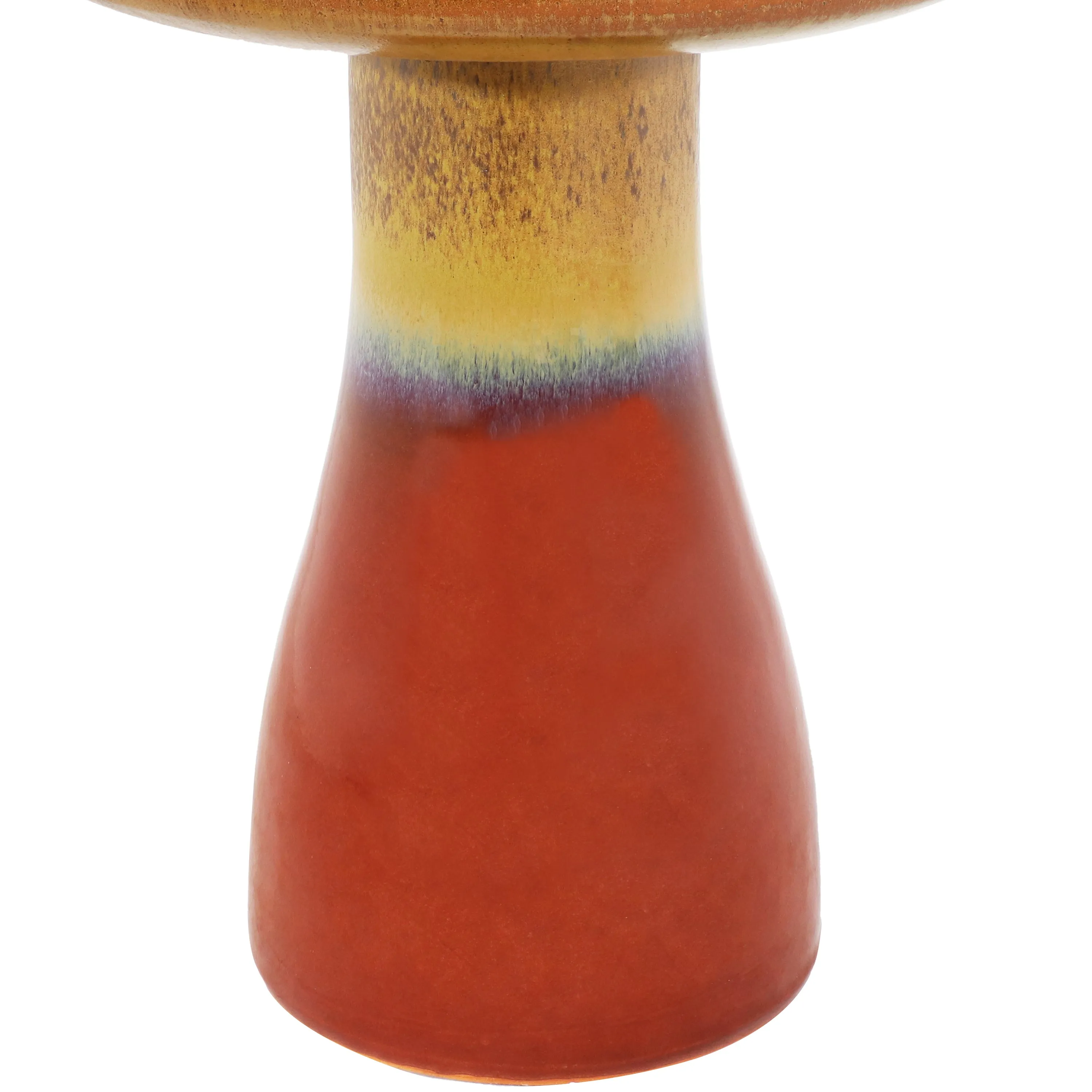 Sunnydaze Glazed Ceramic Outdoor Bird Bath - 18"