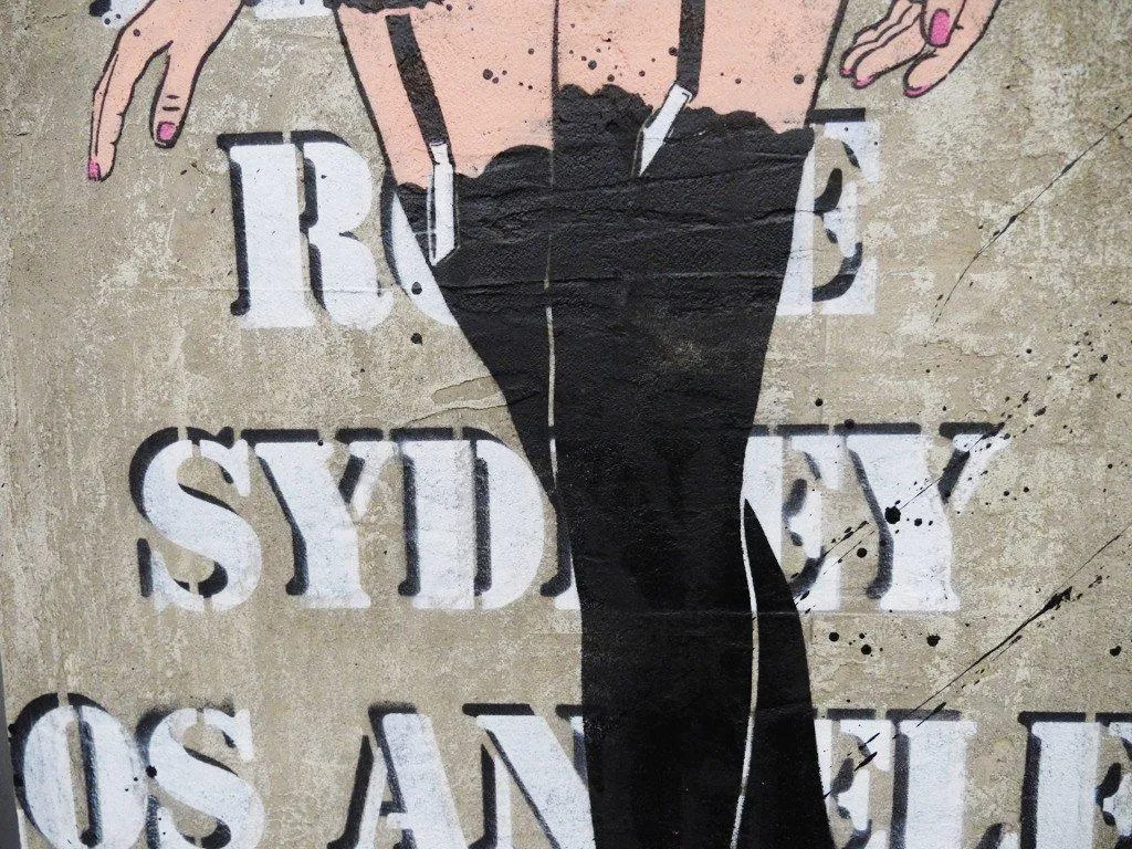 Teddy 160cm x 60cm Sexy Lingerie Concrete Pop Art Painting (SOLD)